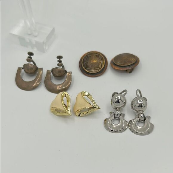 Mixed Metal Vintage Earrings Set - Picture 1 of 10
